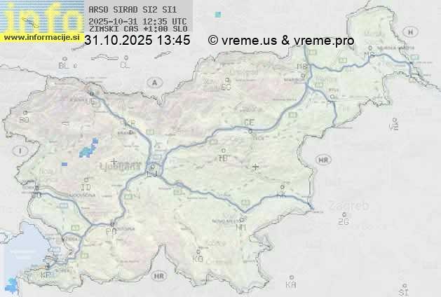 Radarska karta padavin