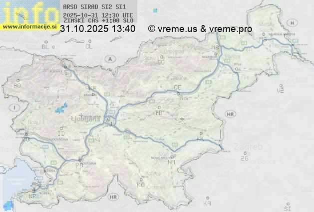 Radarska karta padavin