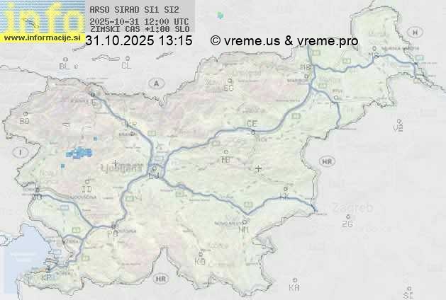 Radarska karta padavin