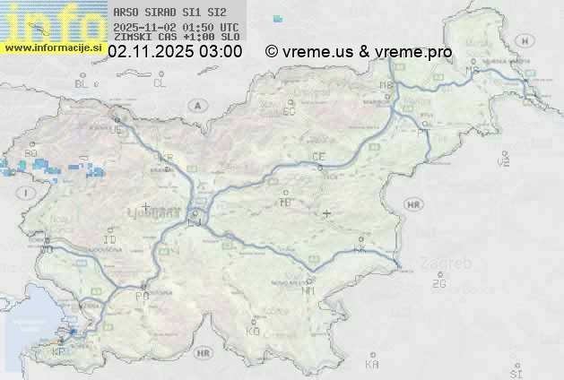 Radarska karta padavin