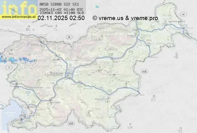 Radarska karta padavin