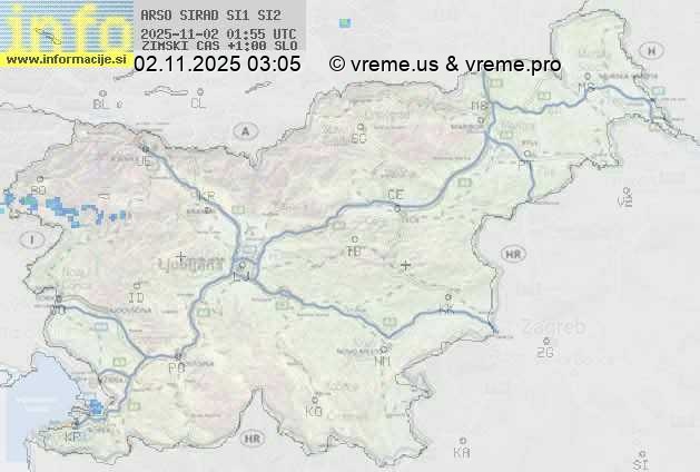 Radarska karta padavin