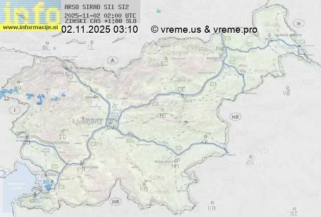 Radarska karta padavin