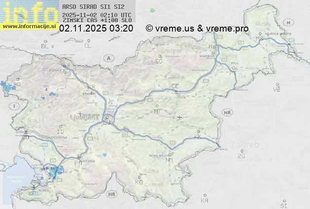 Radarska karta padavin