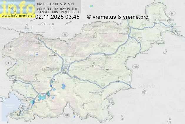 Radarska karta padavin