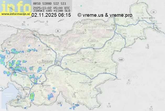 Radarska karta padavin