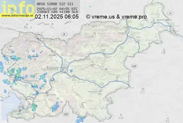 Radarska karta padavin
