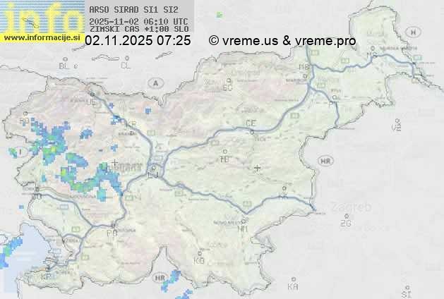 Radarska karta padavin