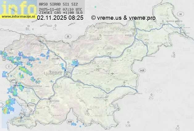 Radarska karta padavin