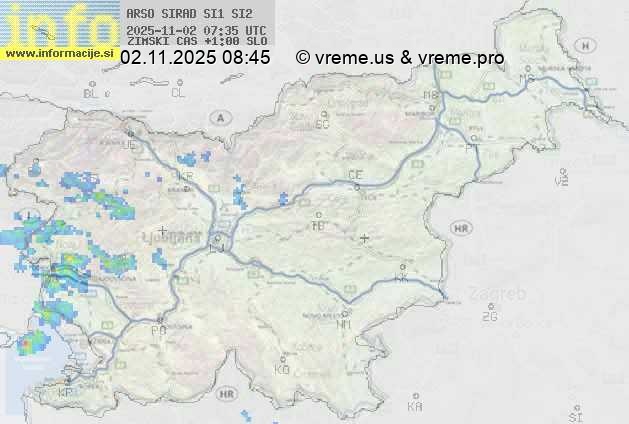 Radarska karta padavin