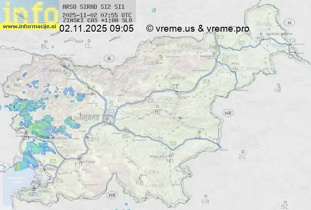 Radarska karta padavin