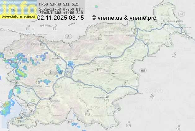 Radarska karta padavin