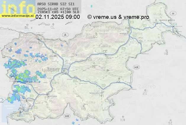 Radarska karta padavin