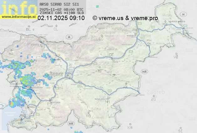 Radarska karta padavin