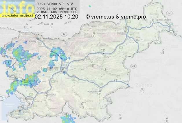 Radarska karta padavin