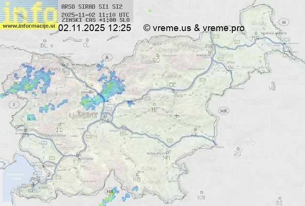 Radarska karta padavin