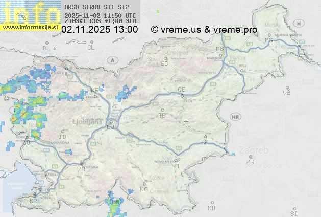 Radarska karta padavin