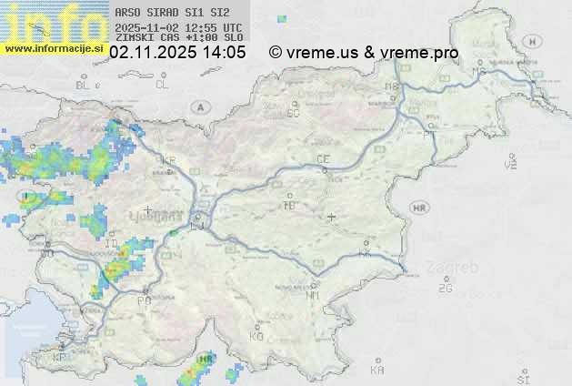 Radarska karta padavin