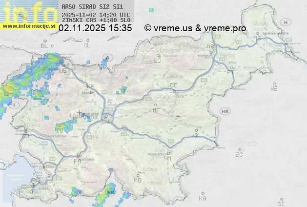 Radarska karta padavin