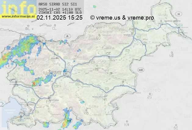 Radarska karta padavin