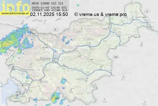 Radarska karta padavin