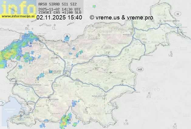 Radarska karta padavin