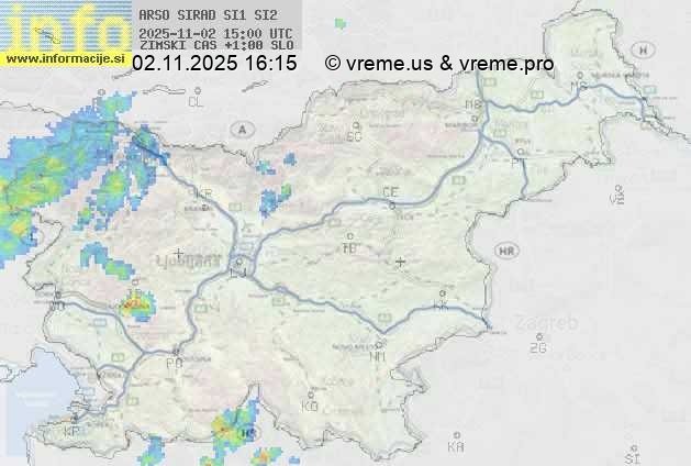 Radarska karta padavin