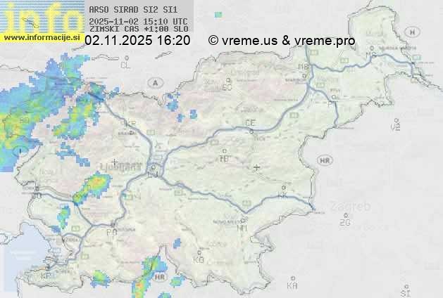 Radarska karta padavin