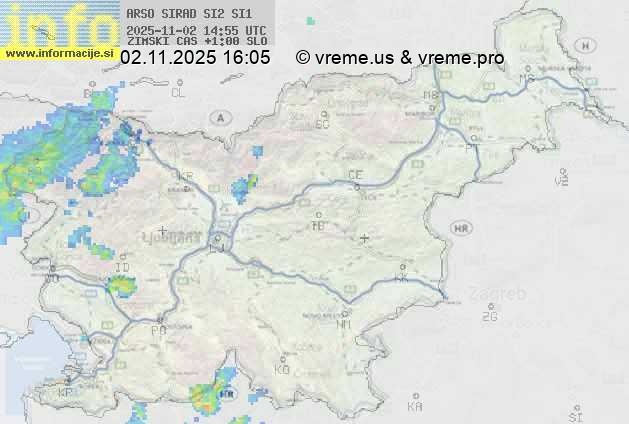 Radarska karta padavin