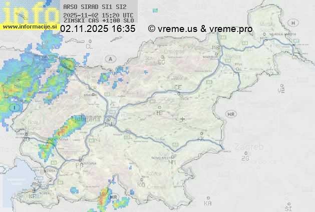 Radarska karta padavin