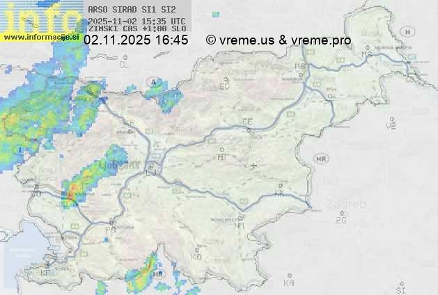 Radarska karta padavin