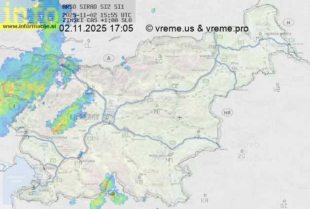 Radarska karta padavin