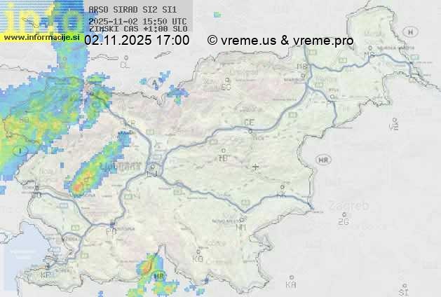 Radarska karta padavin