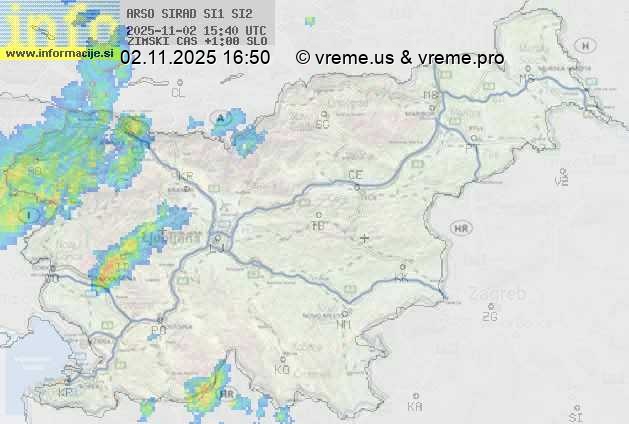 Radarska karta padavin