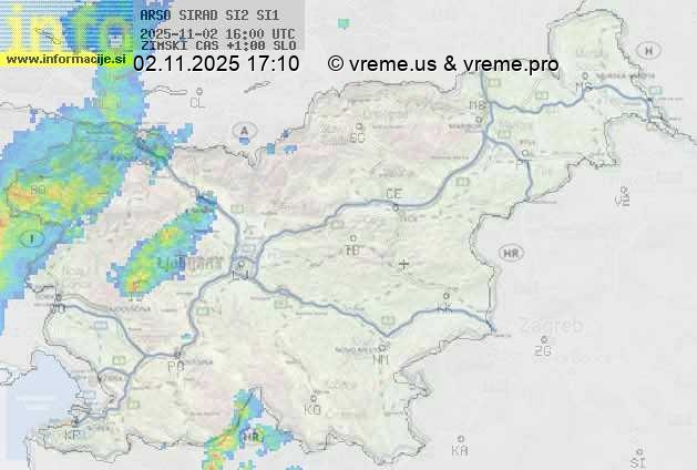 Radarska karta padavin