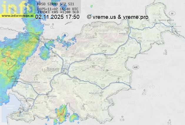 Radarska karta padavin