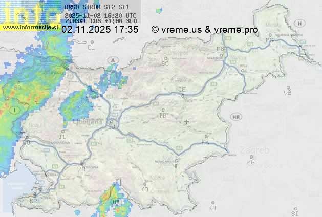 Radarska karta padavin