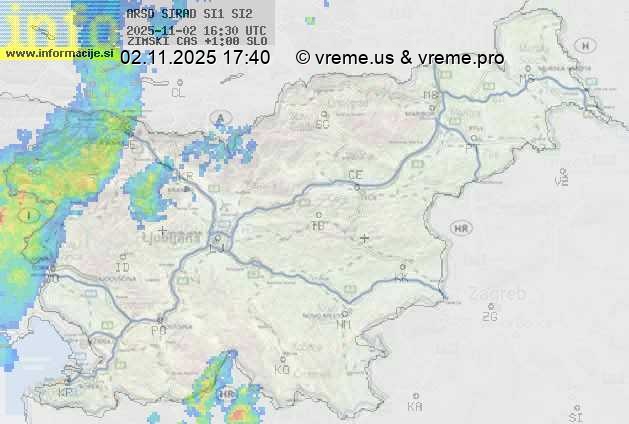 Radarska karta padavin