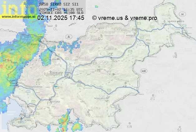 Radarska karta padavin