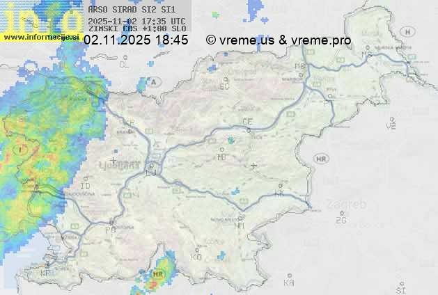 Radarska karta padavin