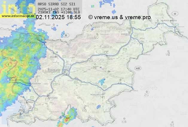 Radarska karta padavin