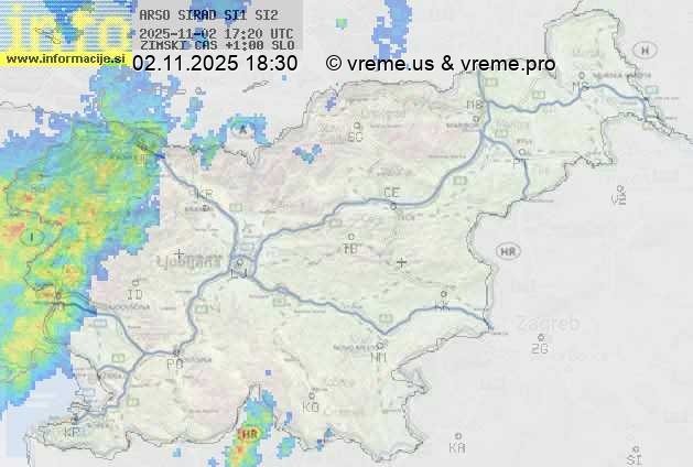 Radarska karta padavin