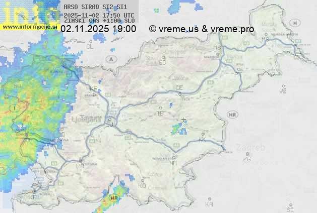 Radarska karta padavin