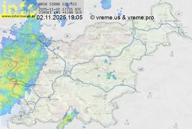 Radarska karta padavin