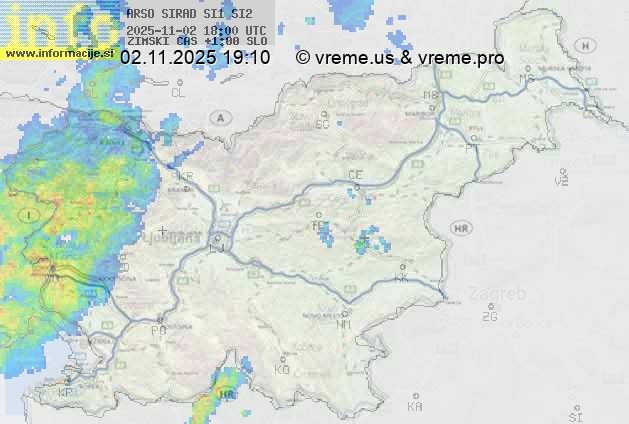 Radarska karta padavin