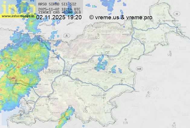 Radarska karta padavin