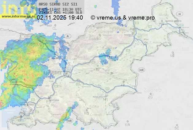 Radarska karta padavin