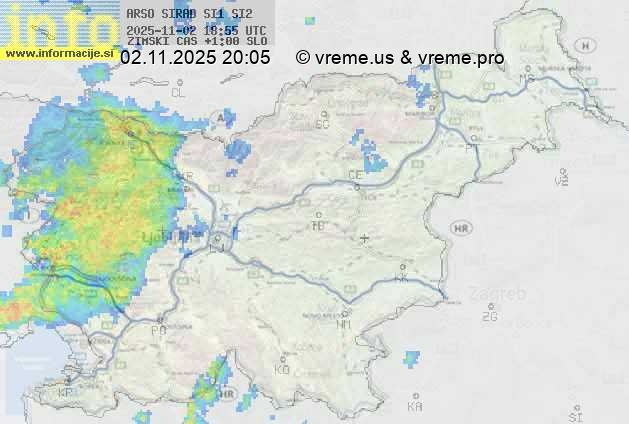 Radarska karta padavin