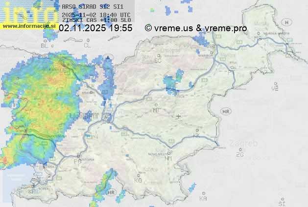 Radarska karta padavin