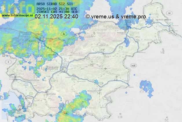 Radarska karta padavin